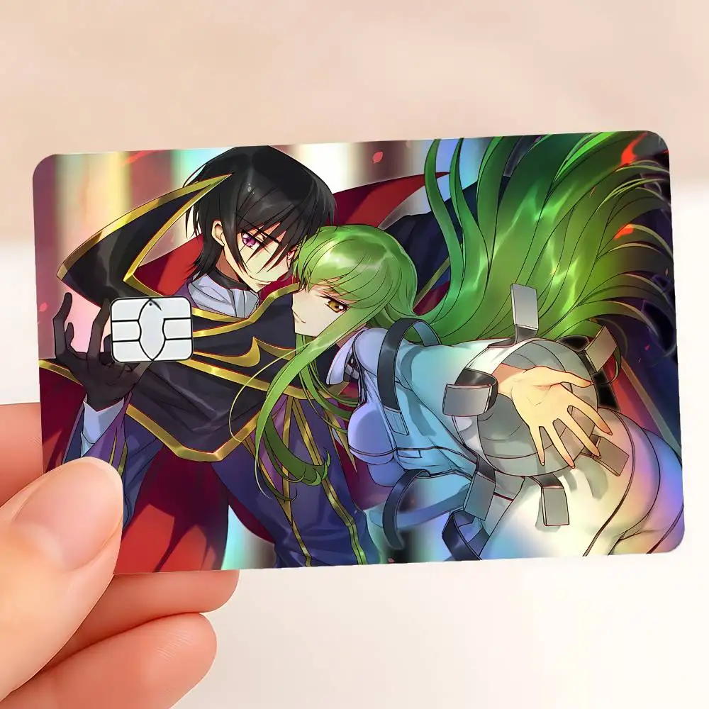 Cool C-Code G-Geass Laser Reflective Card Skin Sticker For Debit Credit Card