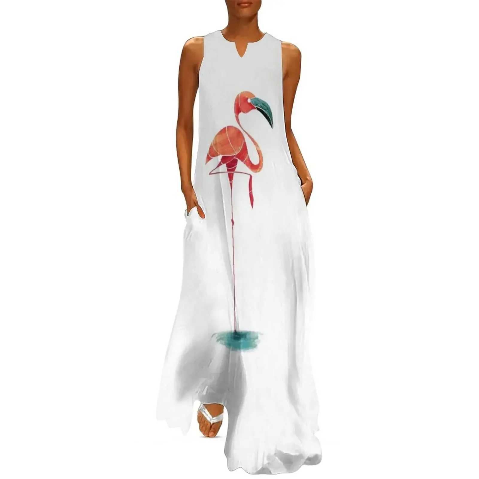 

Flamingo Long Dress dresses for women 2025 Women's long dress elegant chic women dresses promotion Women's summer skirt Dress