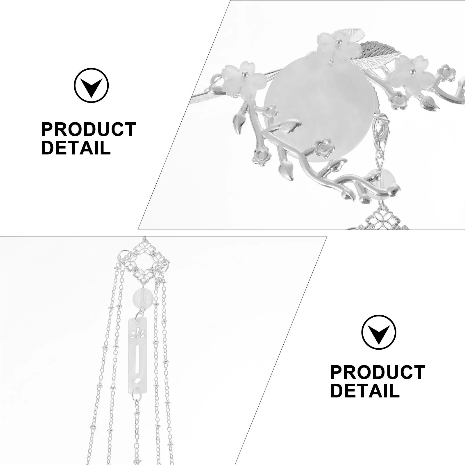 

1pc Tassel Hair Stick Vintage Alloy Hairpin Elegant Moon Design Retro Hair Clip For Women Ancient Style Hairstyle Tool