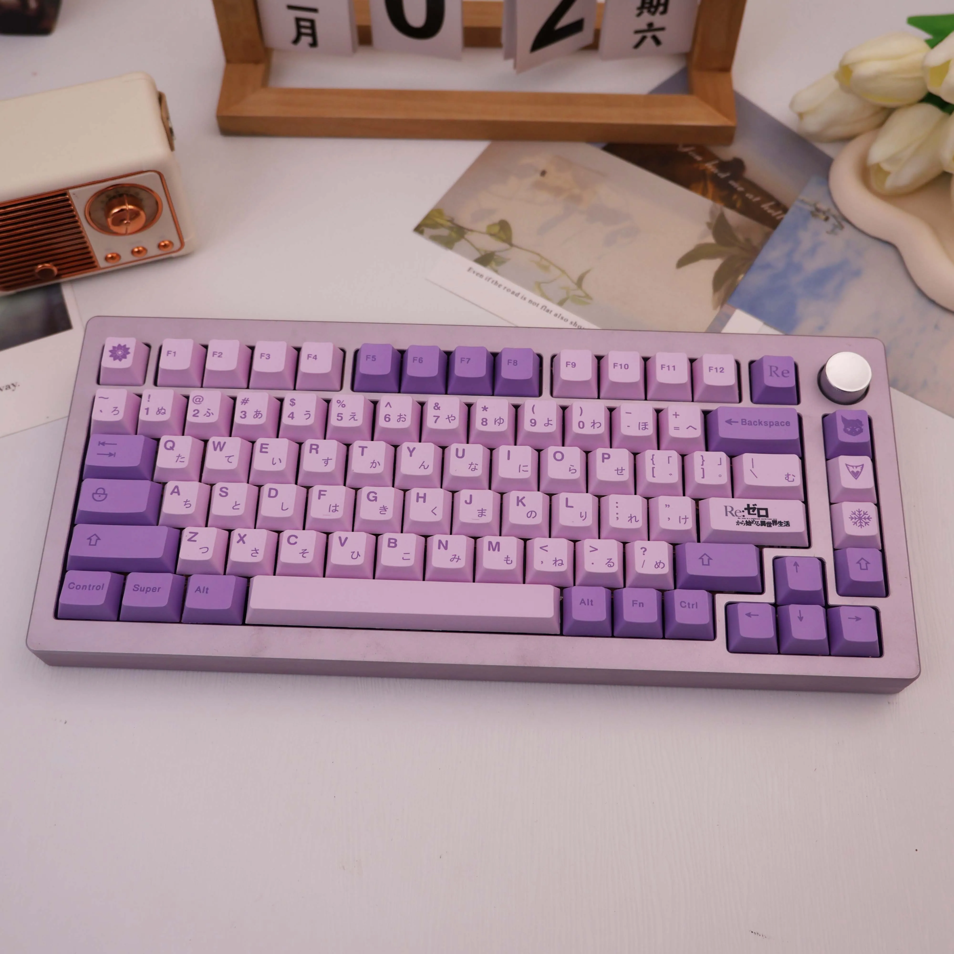 140+ Keys Retro Ice Witch PBT Dye Sub Cherry Profile Keycaps with 7U Split Space for 61/68/87/104 MX Switch
