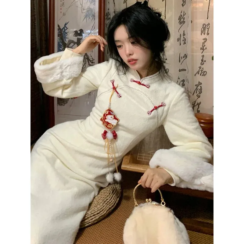 Xgoth-Conjunto de vestido de estilo chino, vestidos Cheongsam con cuello levantado y corte en A, chalecos rojos Vintage, conjuntos de dos piezas sexys y puros