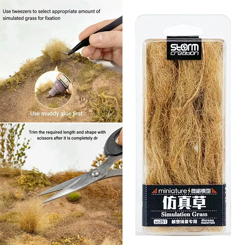 Scene Model Accessories DIY Materials 1 Box Miniature Wild Withered Grass Long Grass Cluster Micro Landscape Sand Table  Scenery