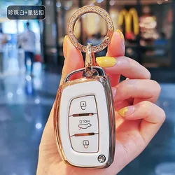 TPU Flip Key Car Key Case Cover for Hyundai I20 IX25 IX35 IX45 I10 I20 I30 HB20 Elantra Solaris Sonata Santa Fe Sport Tucson