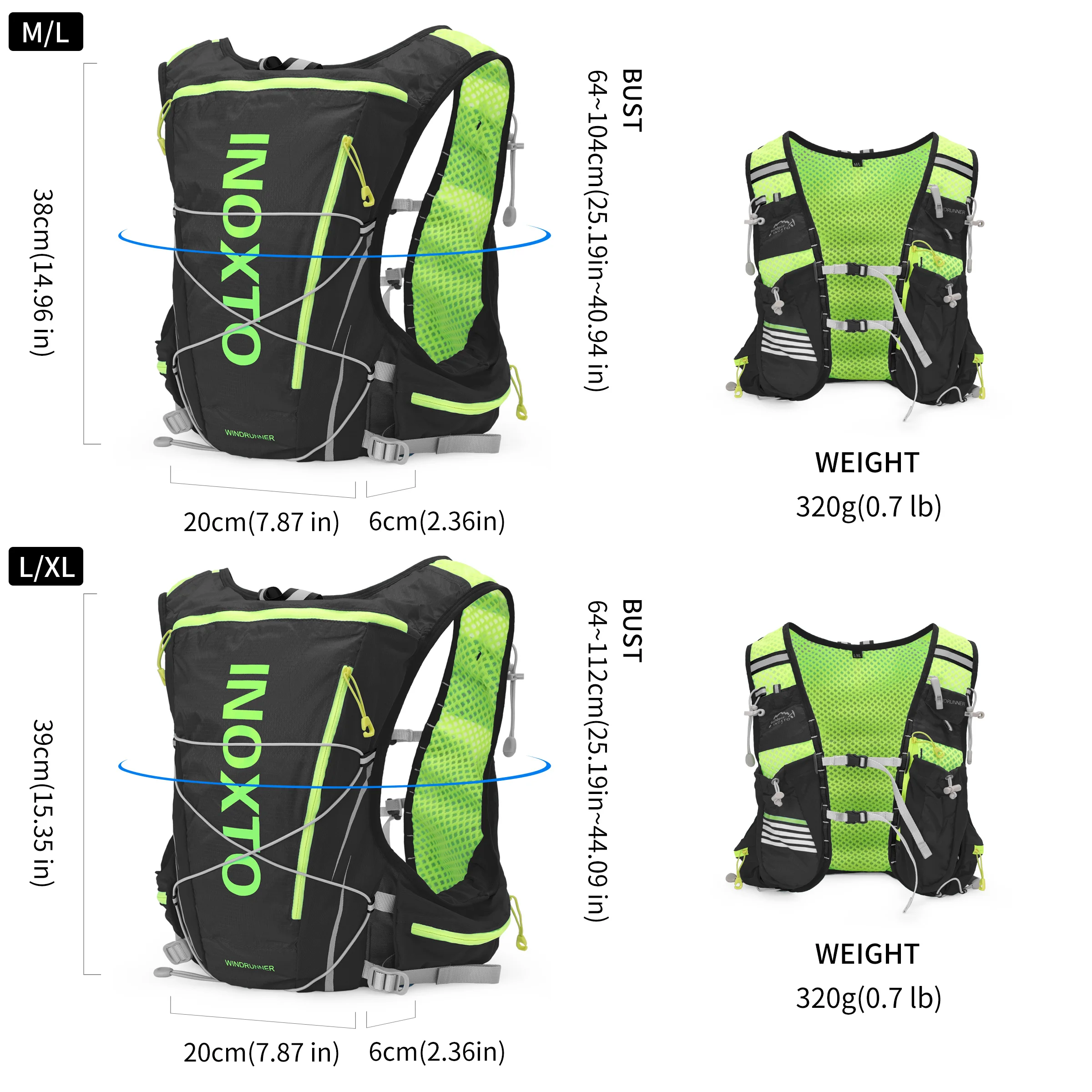 Running Hydrating Vest Backpack 8L, Cycling Hydrating Backpack Hiking Marathon Hydrating