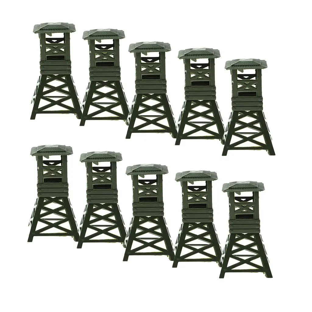 10Pcs Army Toy Watch Tower Watchtower Action Figure Tower