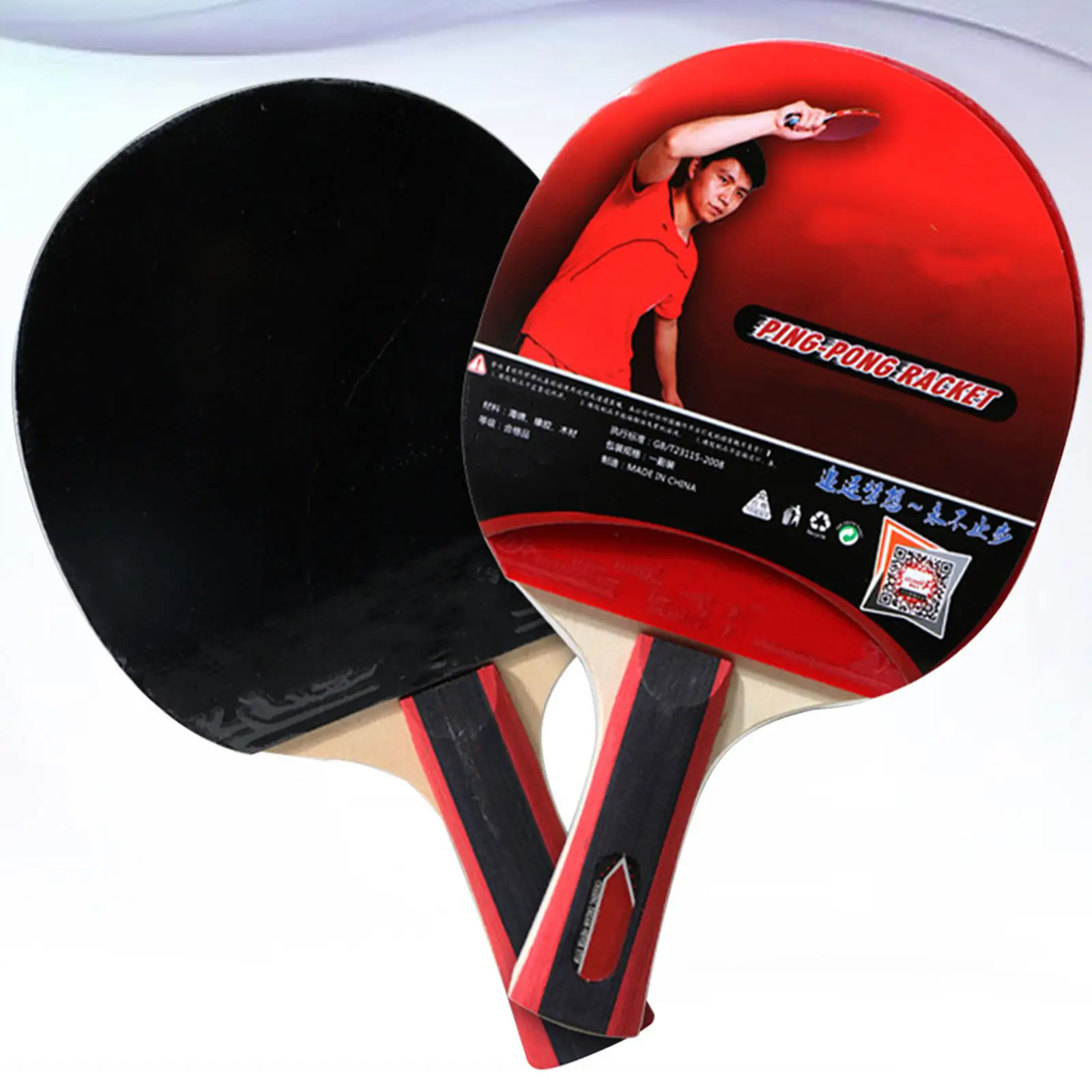 

Professional Table Tennis Racket Set Premium High-Elastic Surface Fast Speed Fine Control Anti-Slip Grip for Beginners Experts