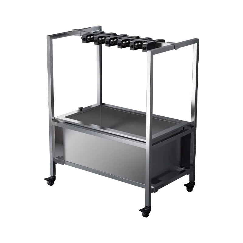 Piscina de acero inoxidable, fregona extraíble de piso a techo, estante de limpieza para escoba, fregona para baño y balcón