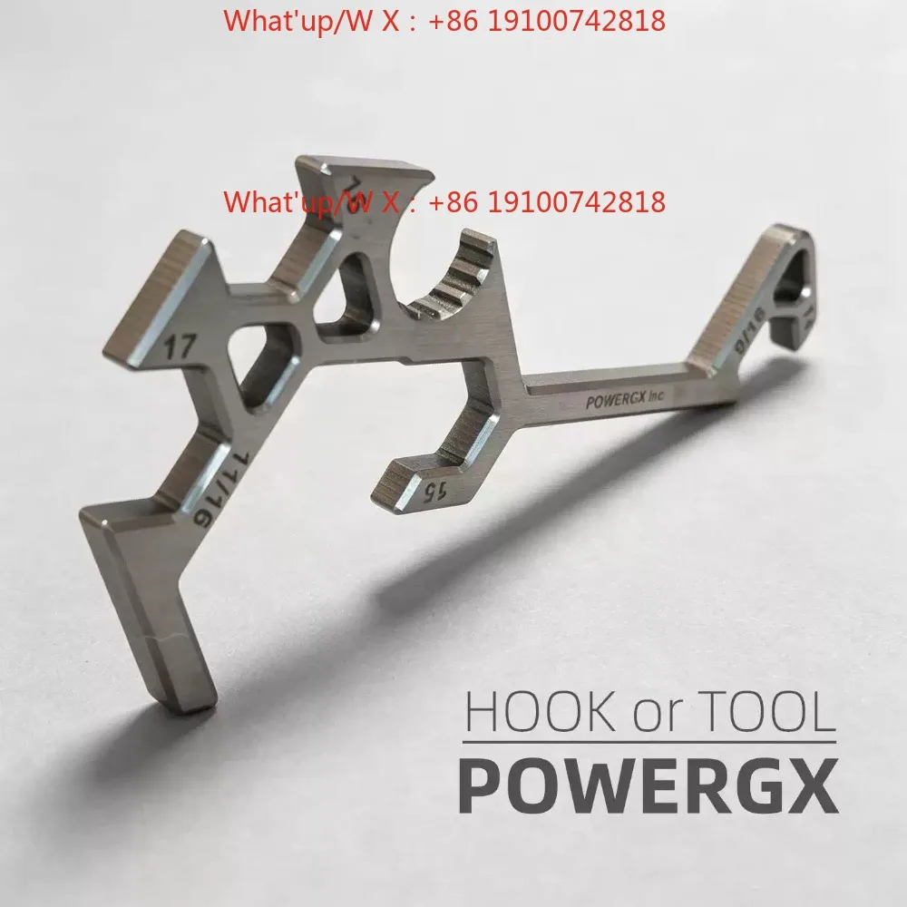 Titanium alloy multi-function tool probe, deep submersible flow hook, diving regulator removal