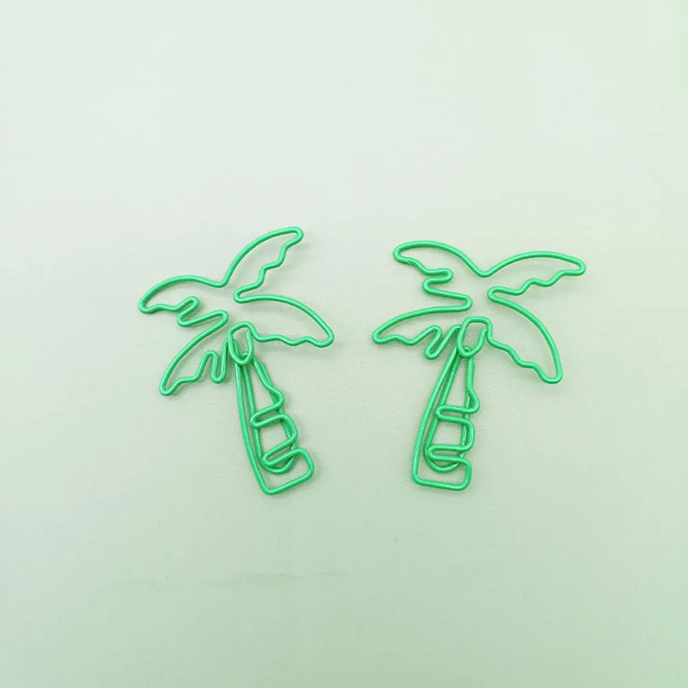Coconut Paper Clip Funny Bookmarks for Office Cute Tree Shape Paperclips Document Organizing Binder