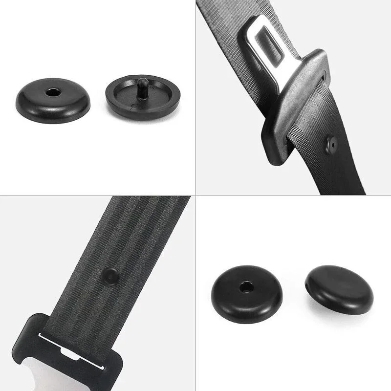 10 PCS Car Safety Seatbelt Stopper Buckle Auto Seat Belt Spacing Limit Stop Plastic Anti-slip Button Retainer Rivet Stud Clips
