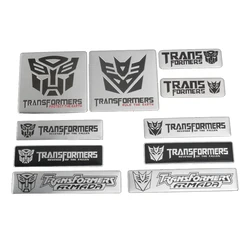 Stickers Badge 3D Logo Aluminum Metal Autobots Decepticons Transformation Car Emblem Alloy Tail Decal Phone Styling Decoration