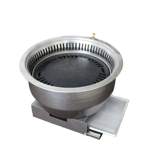 Gourmet Japanese Korean Charcoal BBQ Grill Smokeless Barbecue Yakiniku Indoor Commercial TableTop Hibachi Grill For Restaurant