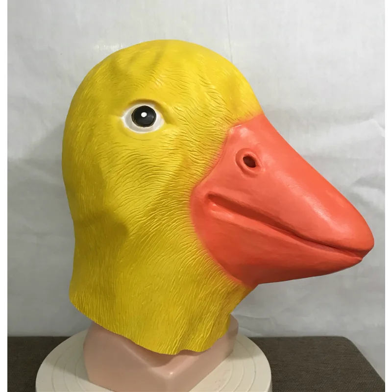 Fun Animal Latex Masks Duck Full Face Mask Funny Live Broadcast Props Masquerade Cosplay Mascara Blue Duck Masque Party Carnival