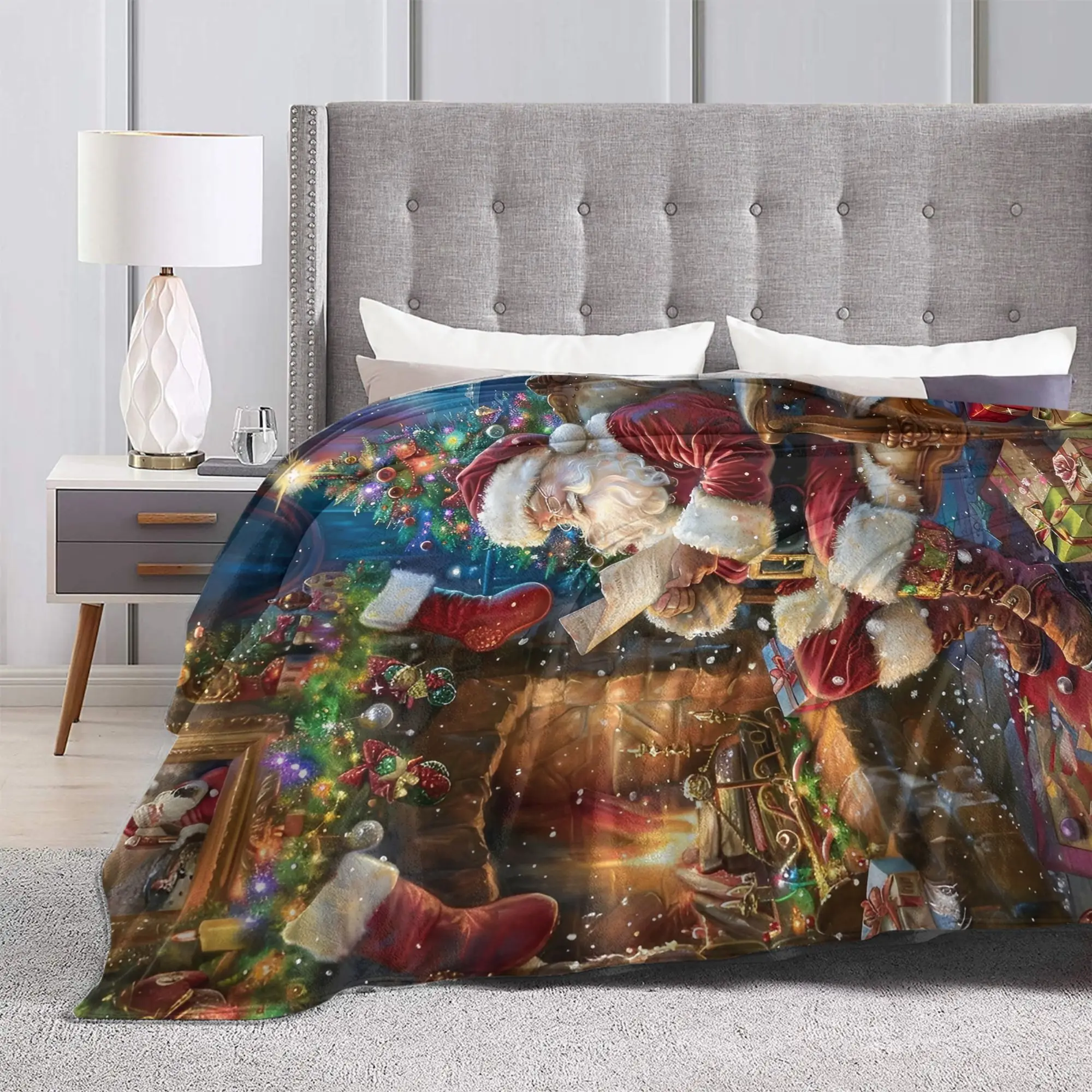 Kerstman Kerst Flanellen Deken - Christmas Throw Blanket recensie en prijs