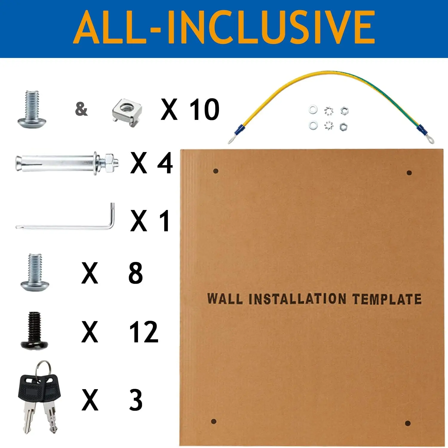 Wall Mount Server Cabinet 6U Network Rack Vented Locking Door