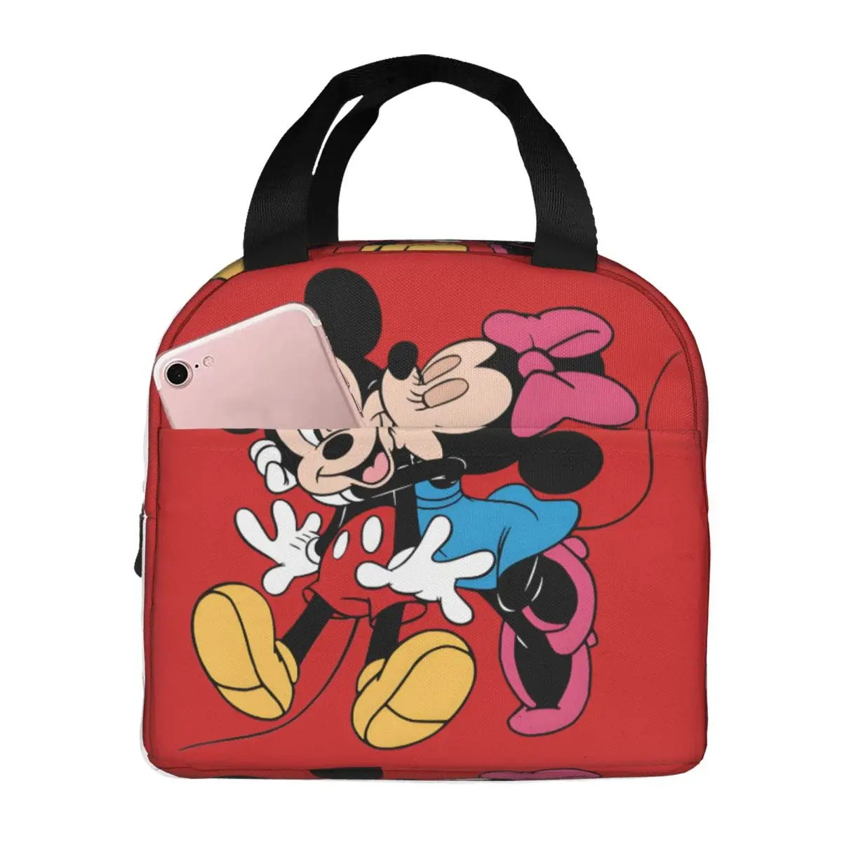 

Термоизолированная сумка для обеда с изображением Микки Мауса, женская многоразовая сумка для обеда, контейнер для еды для работы, школы, путешествий, хранения продуктов