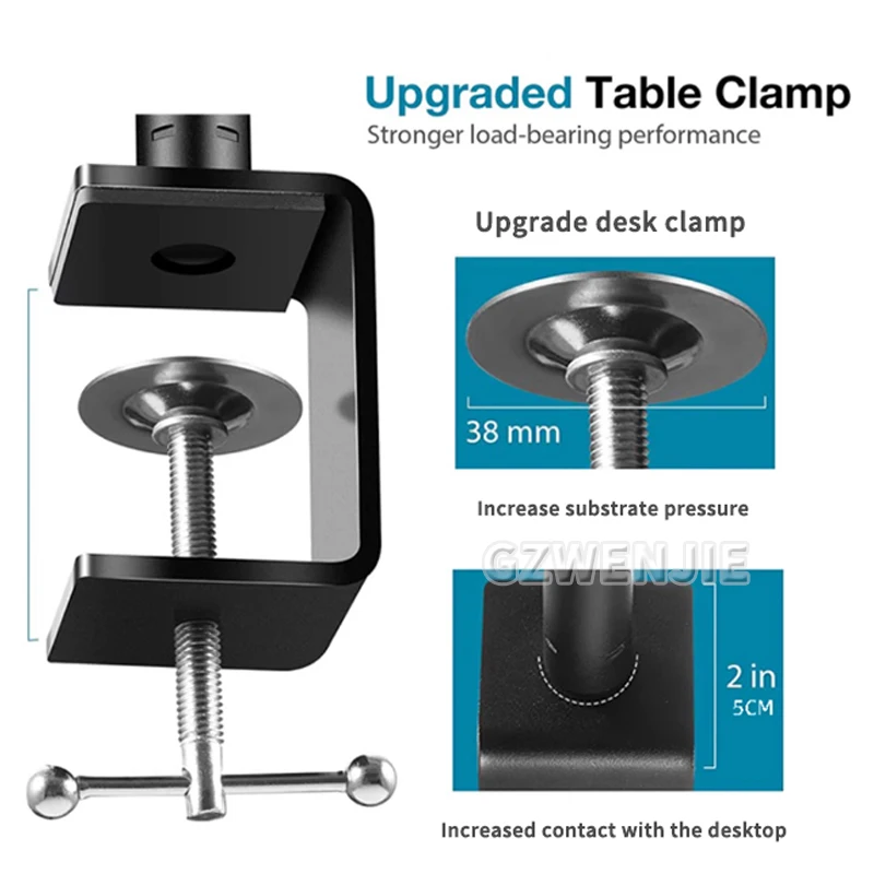 Table Clip-Type Speaker Bracket Desktop Fixed Audio Lift Bracket Hifi Surround Monitor Speaker Studio Suitable For 6-8 Inches