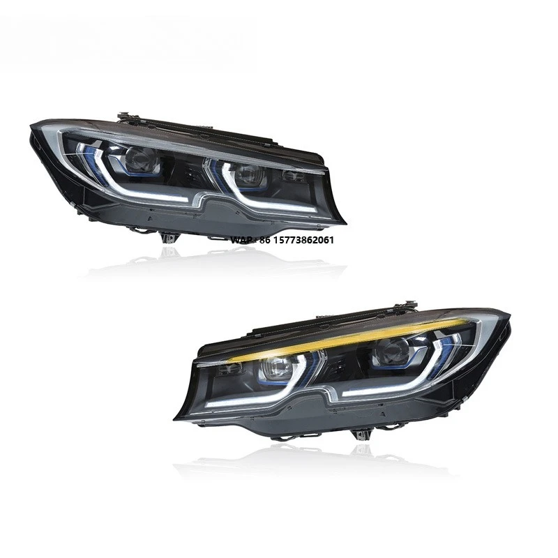 

1 Unit for 20-22 3 Series G20 Headlight Assembly Modification with Blue Eyebrow LED Lens Spoon Daytime Running Light