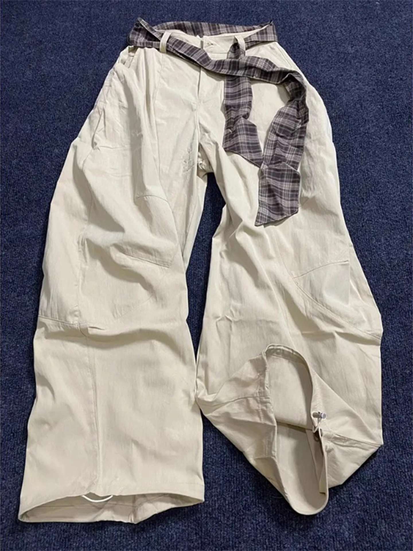 

Tie Dye Wide Leg Pants Men Women Summer Thin American Retro Lazy Sle Loose Fit Floor Length Trousers Casual Straight Cut