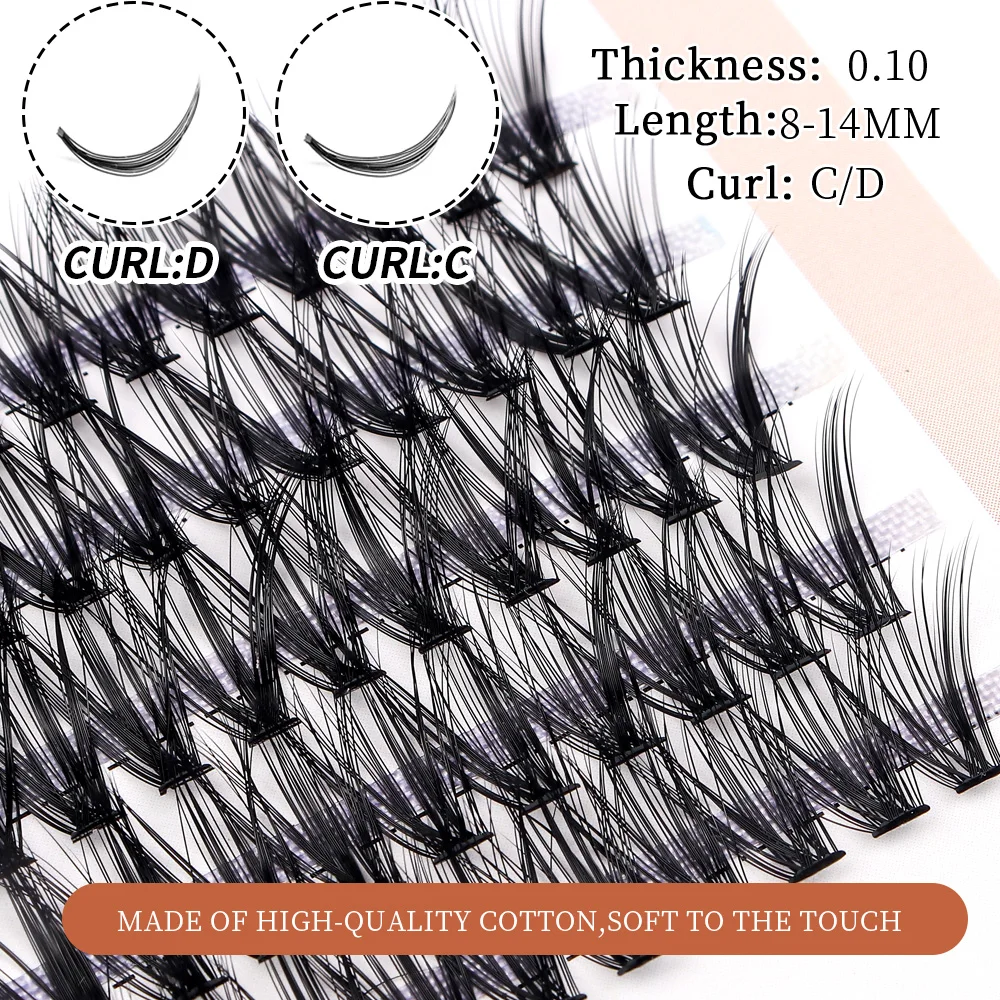 化粧用の個々のイミテーションミンクまつげエクステ、自然な厚いまつ毛、1箱、100ロット、10、20、30d