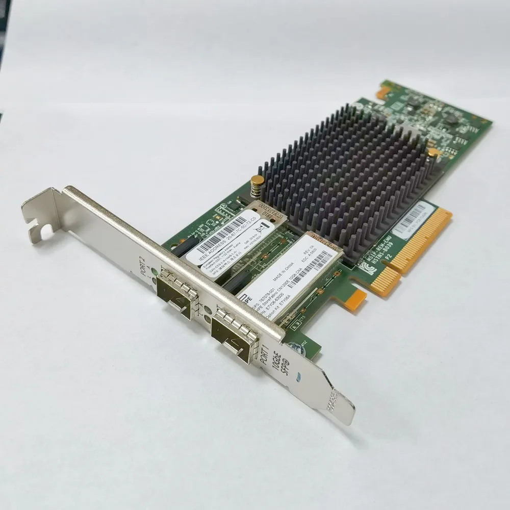 TT ل HP 518001-001 516937-B21 MNPH29D-XTR ConnectX-2 ثنائي المنفذ 2x SFP + شبكة onic 10 جيجابايت PCI-e x8 شحن سريع