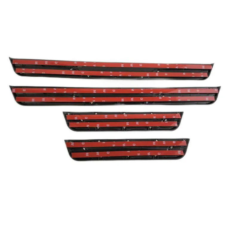 4PCS For 2016-2020 Peugeot 5008 GT Plastic Stainless Steel Auto Car Door Sill Pedal Scuff Plate Decorative Sequin Cover