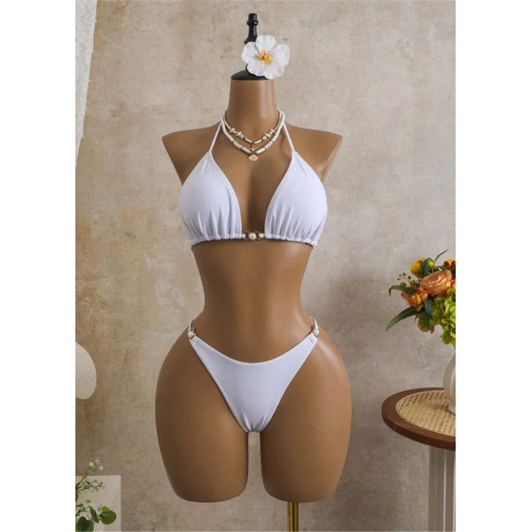 S - XL 3-teiliges Set mit langärmeligem Kleid, Bikini, Damen-Badebekleidung, Damen-Badeanzug, dreiteiliges Bikini-Set, Badeanzug, Badebekleidung, Schwimmbekleidung V7757 – Detail 7