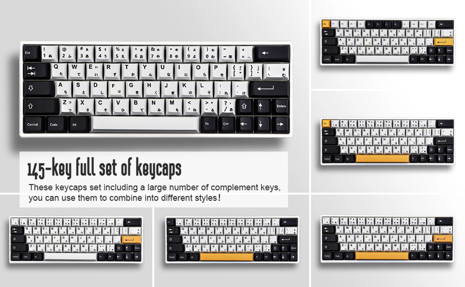 PBT 145 Tastenkappen Kirsche Profil Dye-Sublimation Japanischen Keycap für Cherry MX Mechanische Tastatur (3U, 6,25 U,7U Raum Bar)