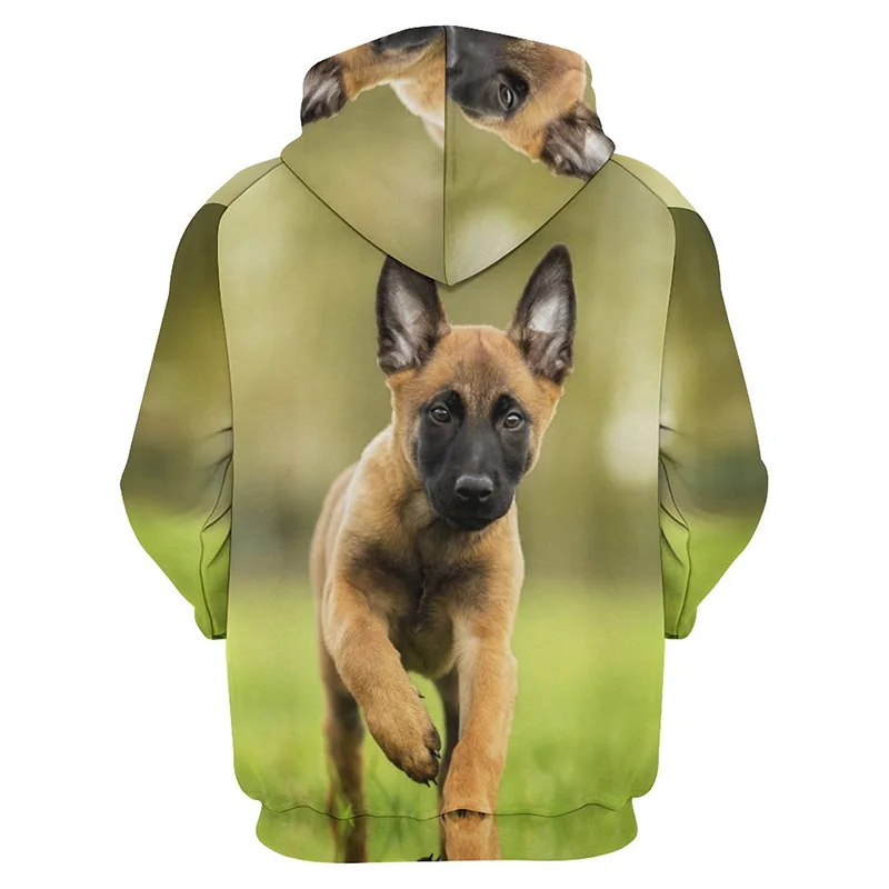 German Shepherd Dog Hoodie Men Clothing New 3D Pug Doggy Printed Hoodies Women Harajuku Fashion Tops y2k Pullovers Hooded Hoody