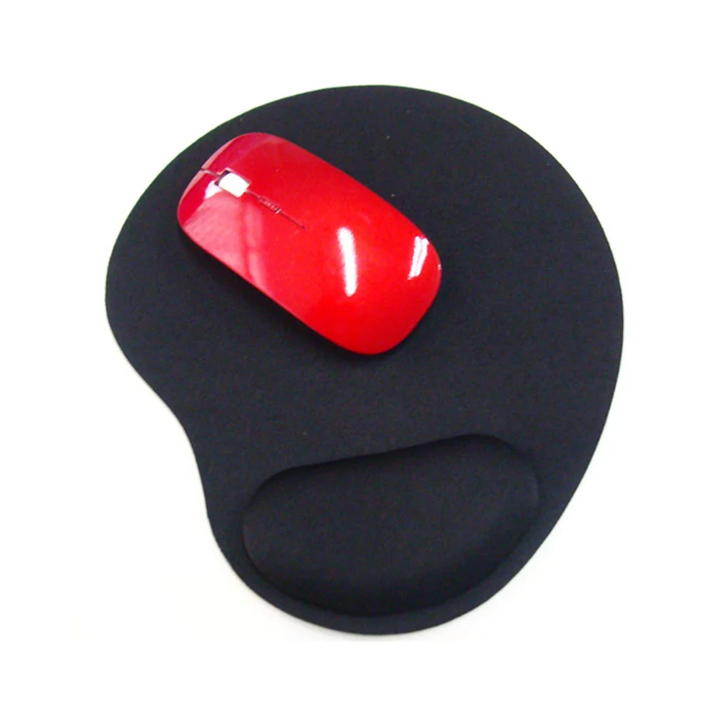 Ergonomic Non Computer Mouse Pad Silicone Wrist Support Rest for Home Office Travel Black Gaming Work Comfortable PU Base