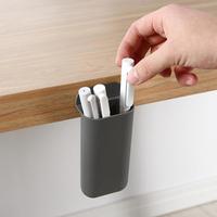 Space-saving Storage Container Capacity Desktop Storage Box Pen Holder for Table Organization Self Adhesive Pencil Storage