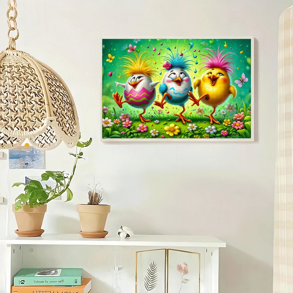 Chick, Easter Elements Paper Puzzle 1000pcs Large Jigsaw Toy Adult Game Gift Family Interactive Puzzle DIY Home Decor Brain Ch