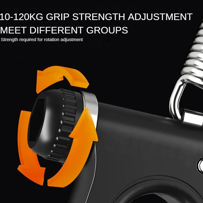 Electronic Counting Timing Grip 10-120KG Professional Hand Strength Adjustable Arm Muscle Training Wrist Fitness Equipment