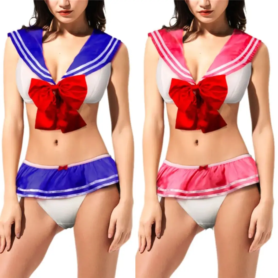 

Anime Usagi Tsukino Swimsuit Kawaii for Bathing Swimwear Fashion Bikini Set Sexy Summer Beach Wear Takerlama