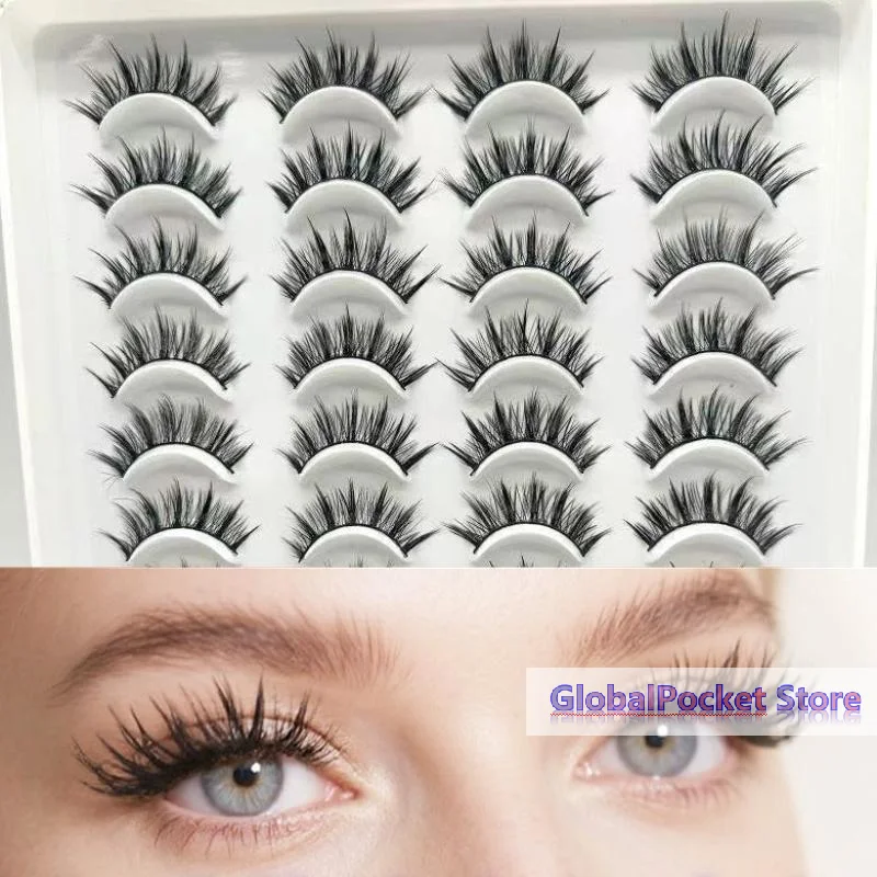 20 Pairs 3D Lashes Cat Eye Eyelashes Natural Hair False EyeLashes Long Dramatic Eye Makeup Fake Lashes Fluffy Cilios Lashes