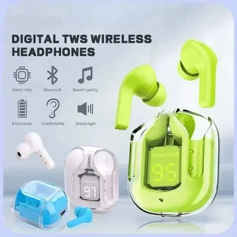 Original T2 Bluetooth Headphones TWS Transparent Wireless Bluetooth Headset HIFI Sound Quality Bluetooth 5.3 For Xiaomi Earbuds image 4