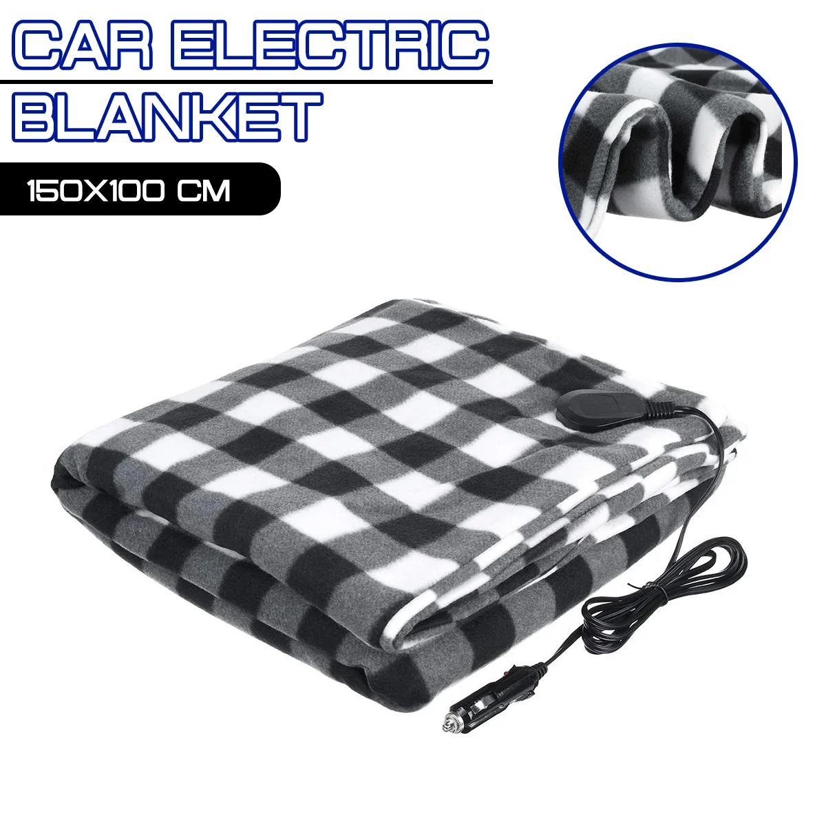 Car 150x100 Cm Electric Blanket Seat Cover 12V Car Heating Blanket Energy Saving Warm Electric Heating Blanket Carpet Heated Mat