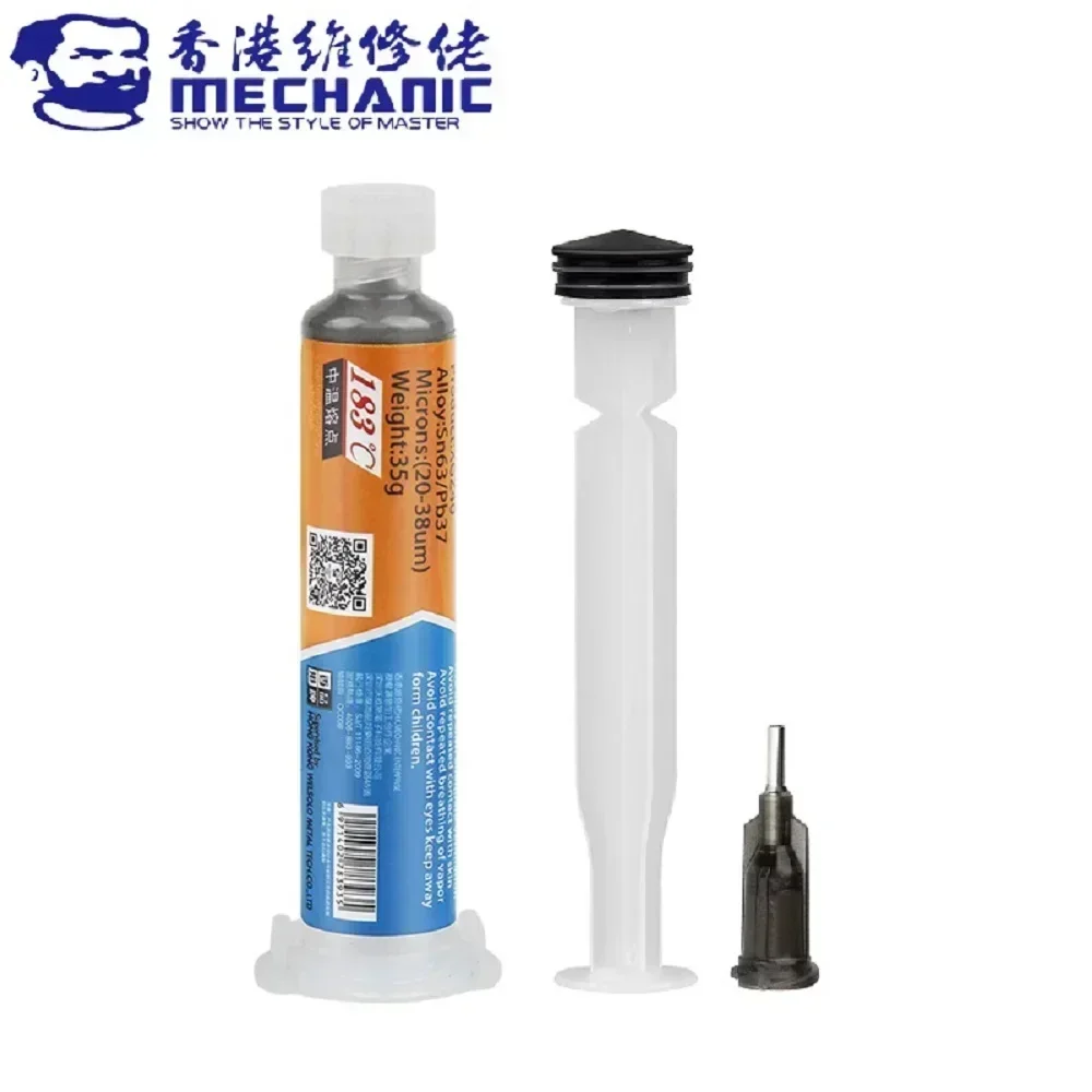 Mechanic XG-Z40 10CC Sn63/Pb37 Tin Solder Paste High Viscosity 183℃ Soldering Flux For Mobile Phone SMD PCB Chips Repair