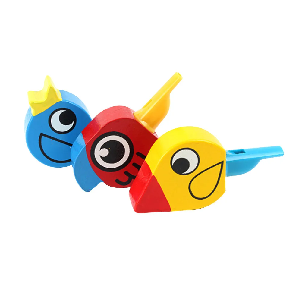 

Набор из 4 креативных деревянных свистков-птичек для стимуляции слуха и развития музыкального интереса, развивающий подарок, случайный цвет