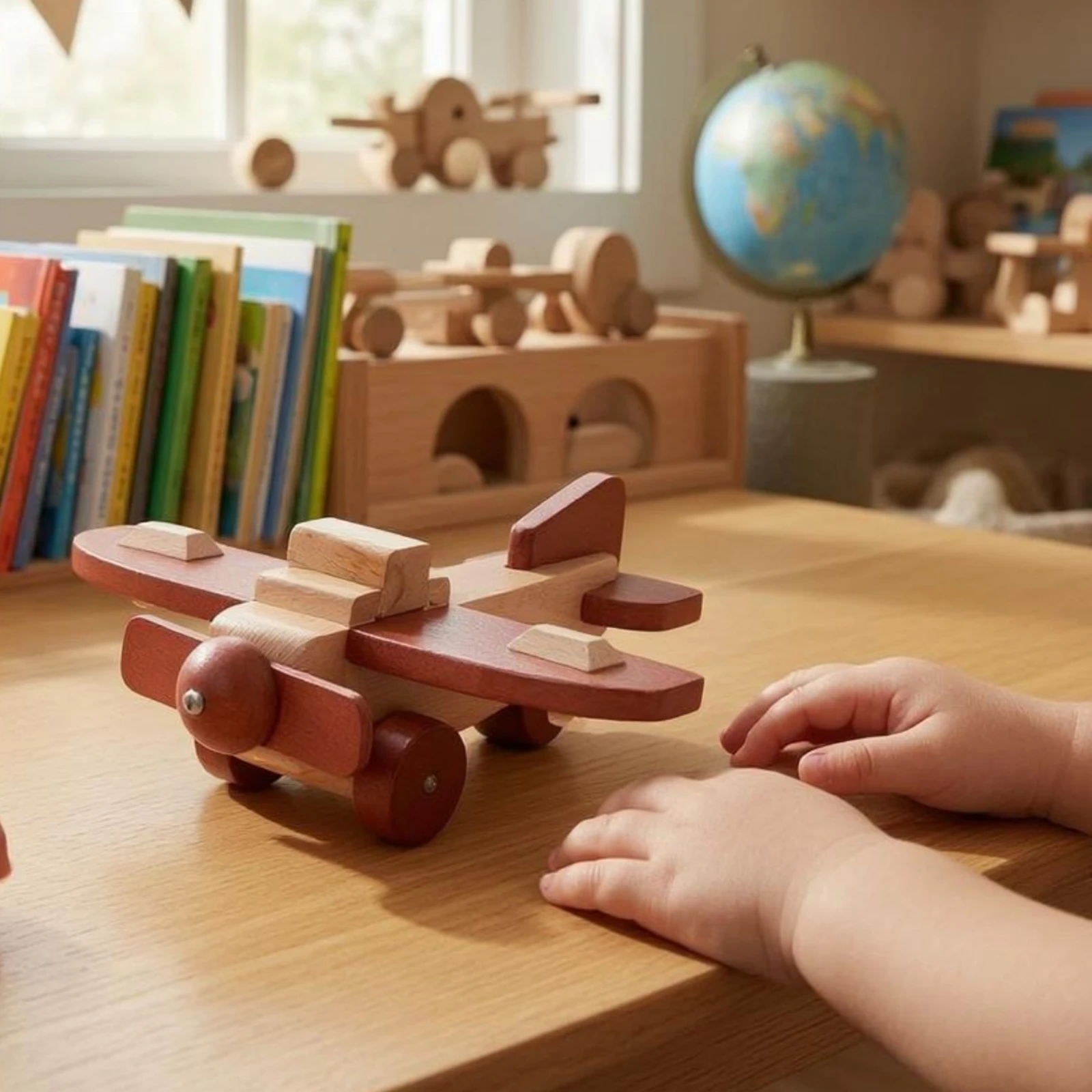 DIY Wooden Airplane Creative Craft Wood Airplane Kit DIY Plane Model Easy to Assemble Plaything Polished Edges