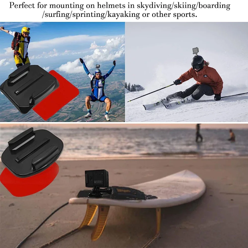 Gebogene Flache Klebende Helmmontage-Halterungen Klebepads für GoPro Hero 13 12 11 10 9 8 DJI Osmo Action Kamera Zubehör – Detail 4