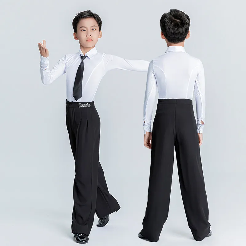 

Boys Latin Dance Costume Professional Childrens National Standard Dance Competition Wear Performance Clothes Exam Grading Suit