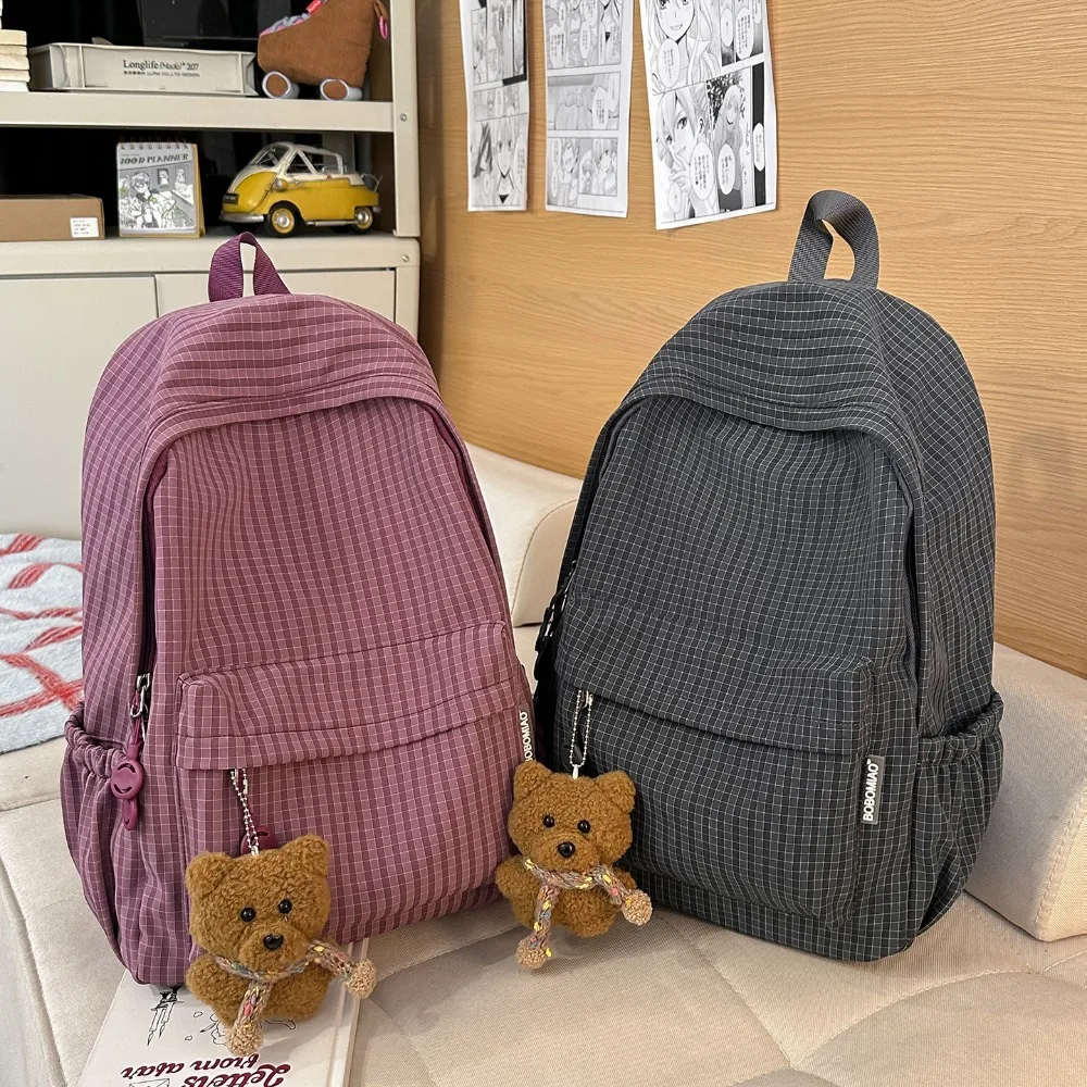 

Retro Casual Schoolbag Female Campus Junior High School Versatile Simple Large Capacity Travel Light Backpack Multi-function