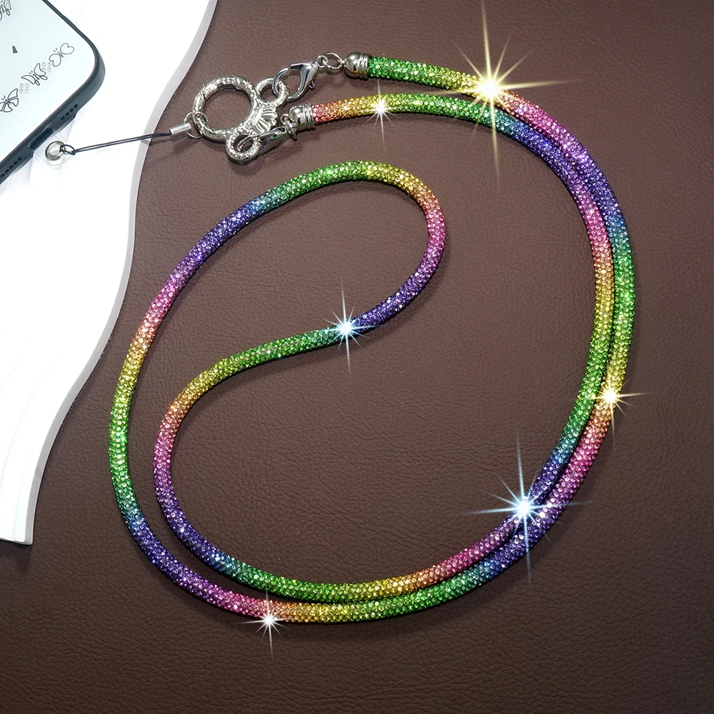 

Ремешок со стразами для iPhone 15 14 13 Pro Max Samsung Galaxy S24 S23 4 3 Flip5