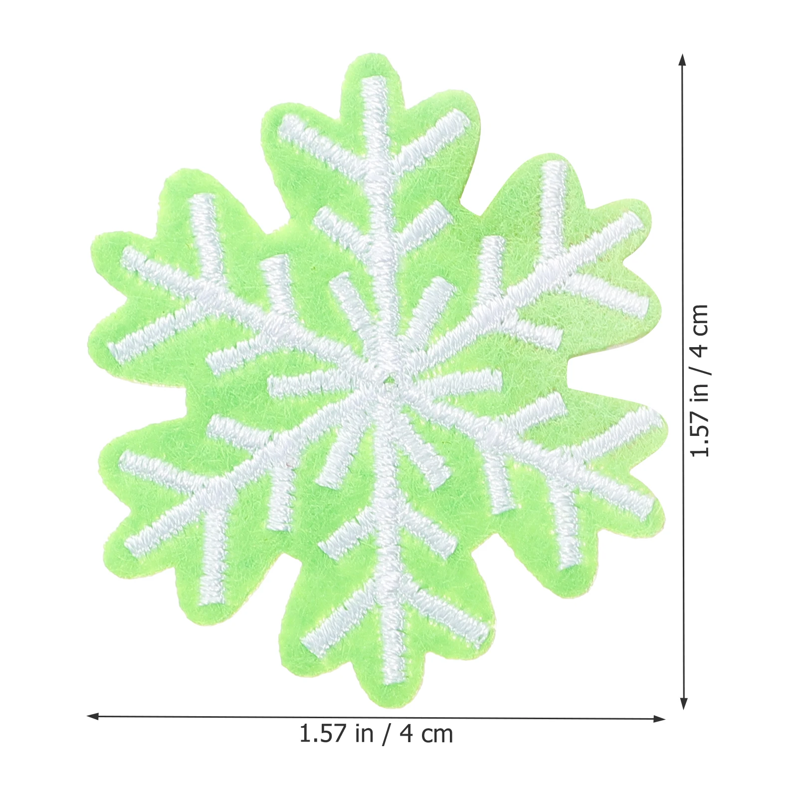 

60pcs Snowflake Patches Christmas Appliques Iron on Fabric Embroidered DIY Accessories for Clothing Bags Hats Elastic B