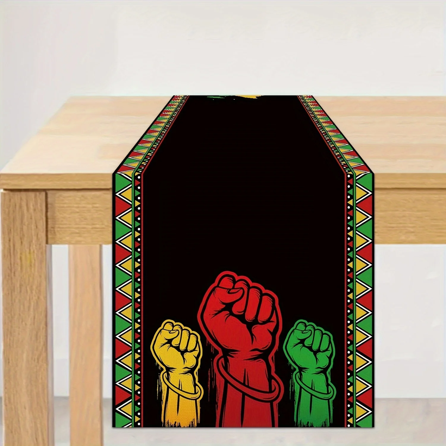 Black History Month Kwanzaa Tischläufer – Buntes afroamerikanisches Erbe, Küche, Esszimmer, Feiertagsdekoration