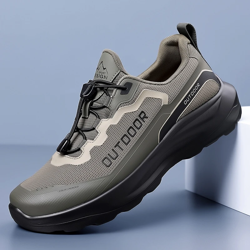 Zapatos Deportivos De Malla Transpirable Para Hombre, Modernos Y Versátiles Para Calle Y Trekking._voghion.com