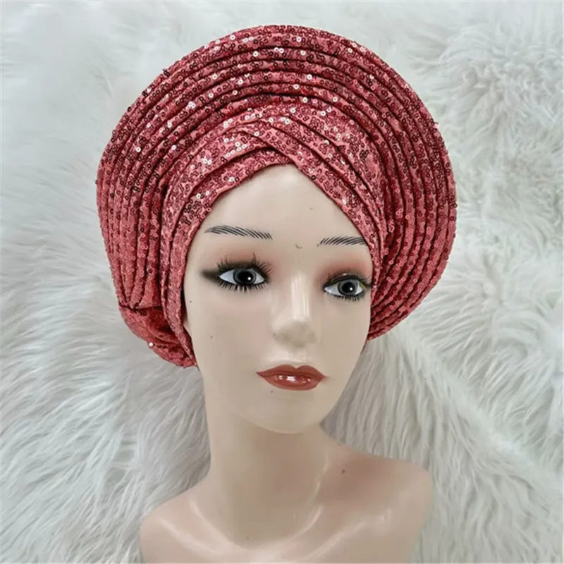 Nigerian gel headgear, with stone bead, already made auto, turban, afro aso ebi gel aso oke, wide brim headgear 7L031501