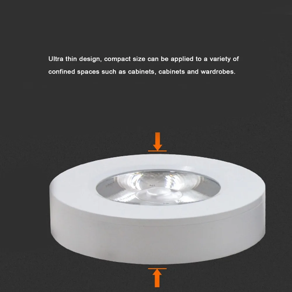 3W LED Spot Light 110V Aluminum Recessed Ceiling Light Outer Diameter 7.5cm / 3in White Light 6500K COB LED Downlight Corridor