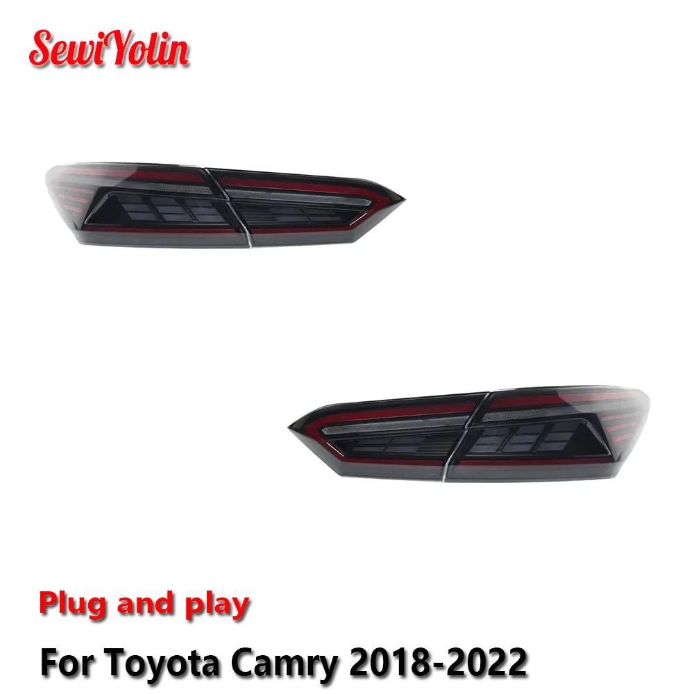 

Car LED Tail Light Accessories For Toyota Camry 2018-2022 Auto Rear Fog DRL Brake Turn Signal Lamp Plug and Play